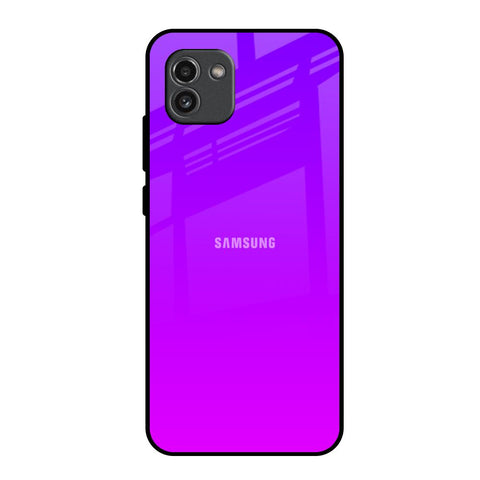 Purple Pink Samsung Galaxy A03 Glass Back Cover Online