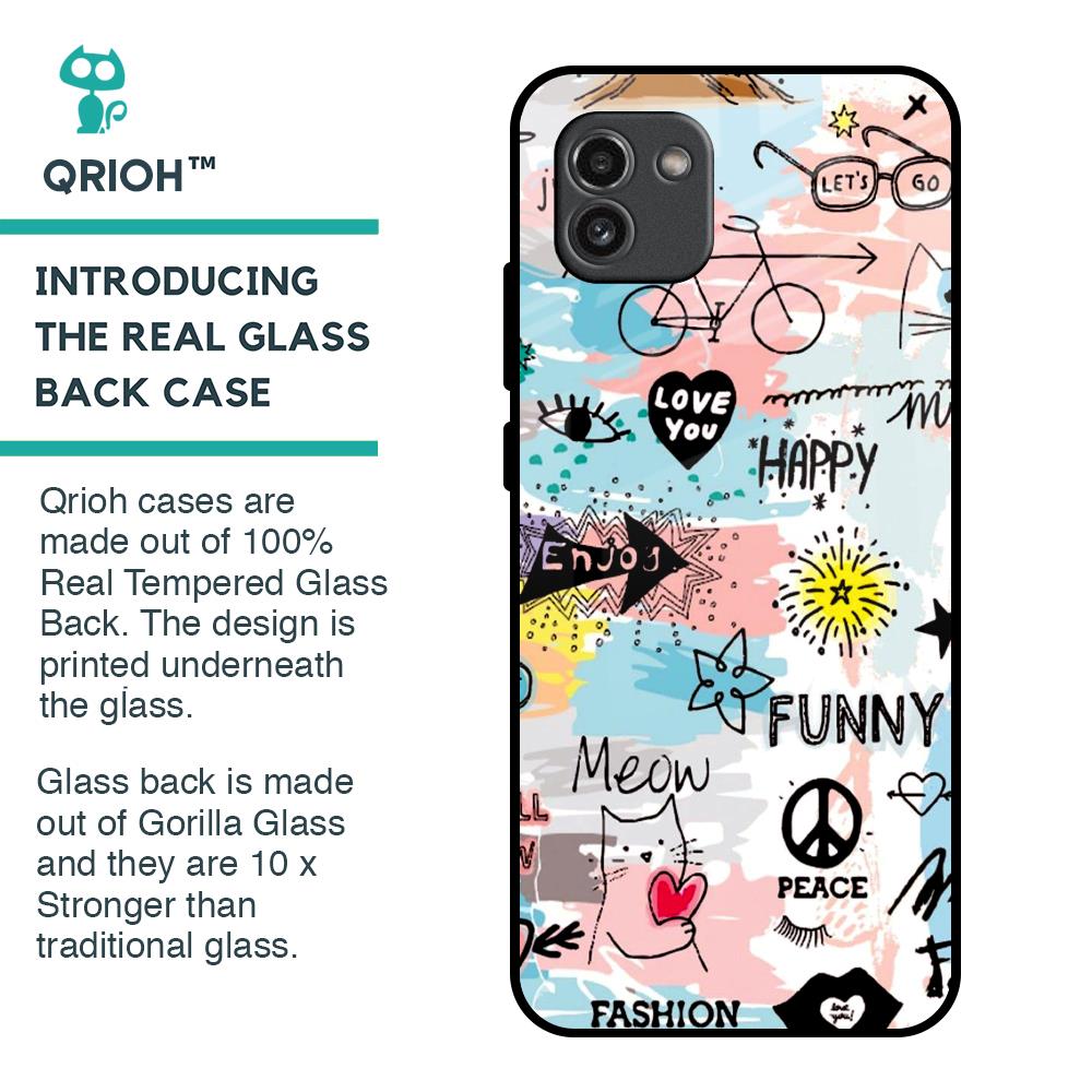 Just For You Glass Case For Samsung Galaxy A03