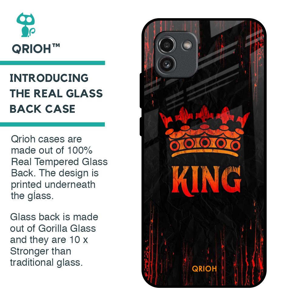 Royal King Glass Case for Samsung Galaxy A03
