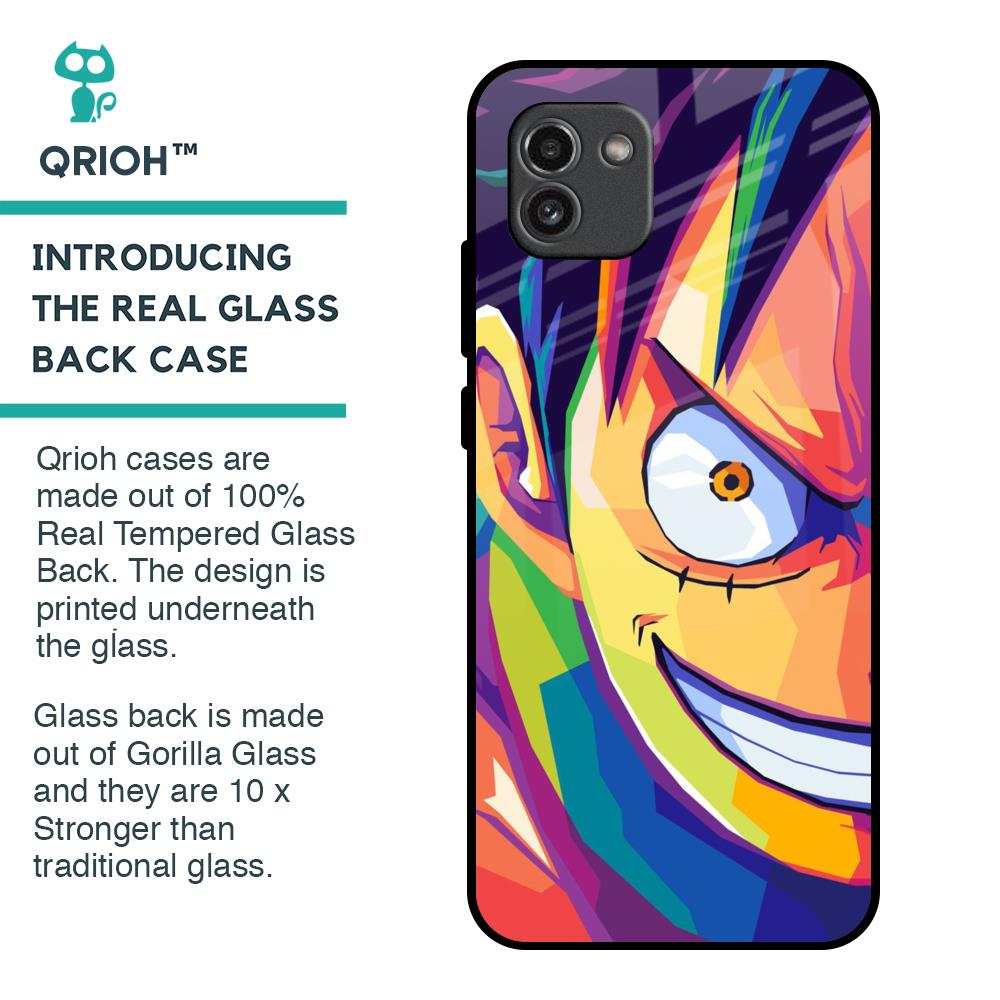 Monkey Wpap Pop Art Glass Case for Samsung Galaxy A03