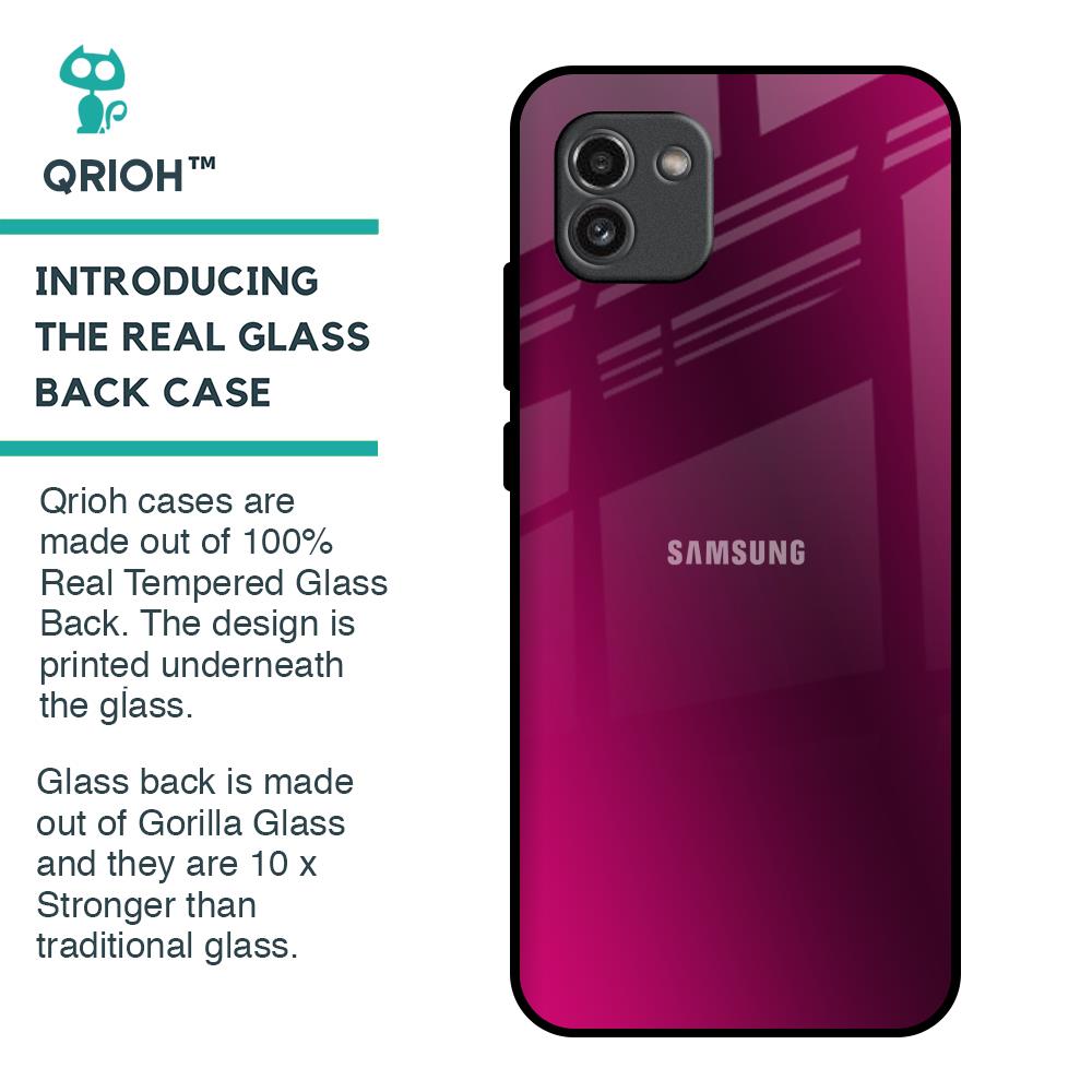 Pink Burst Glass Case for Samsung Galaxy A03