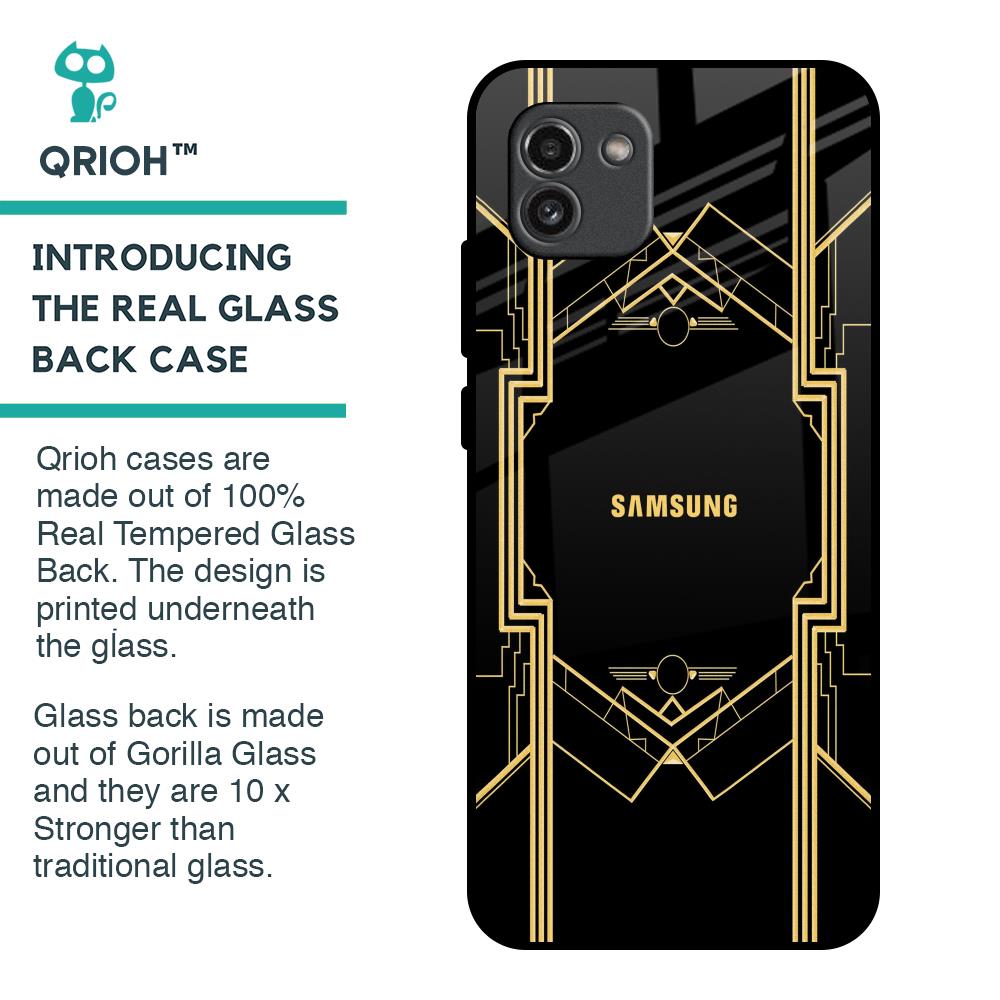 Sacred Logo Glass Case for Samsung Galaxy A03