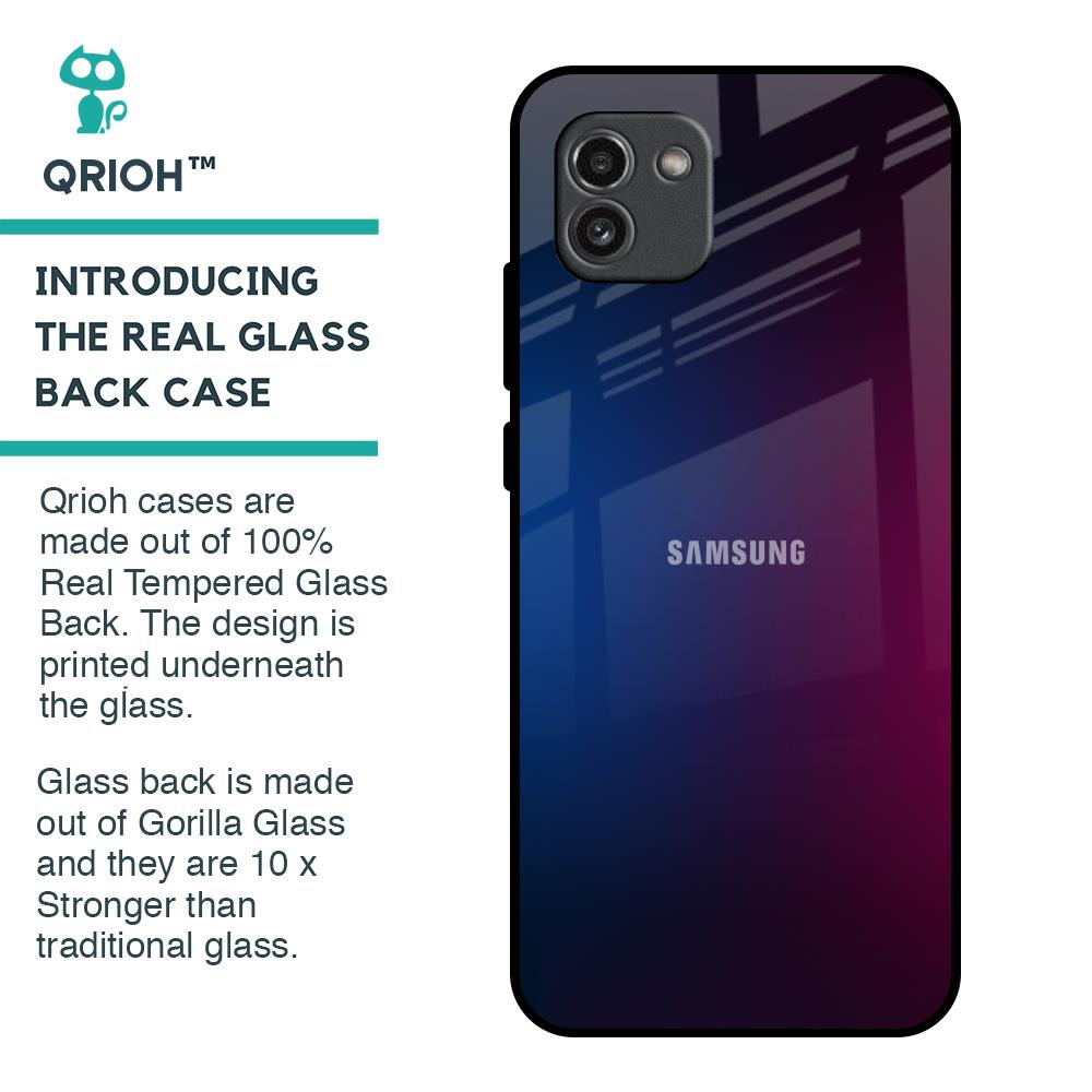 Mix Gradient Shade Glass Case For Samsung Galaxy A03