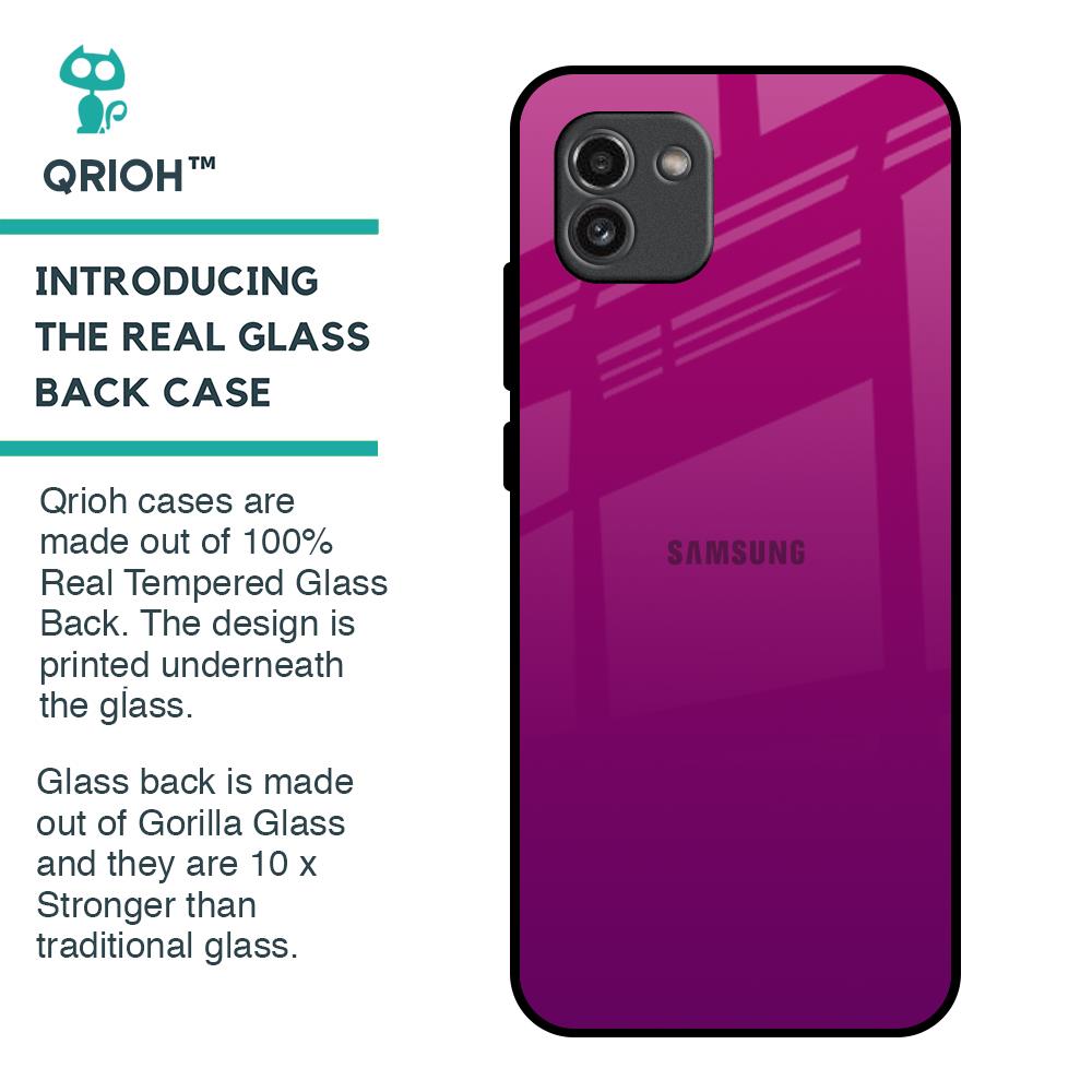 Magenta Gradient Glass Case For Samsung Galaxy A03