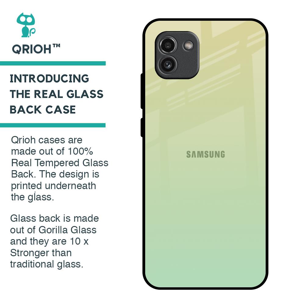 Mint Green Gradient Glass Case for Samsung Galaxy A03