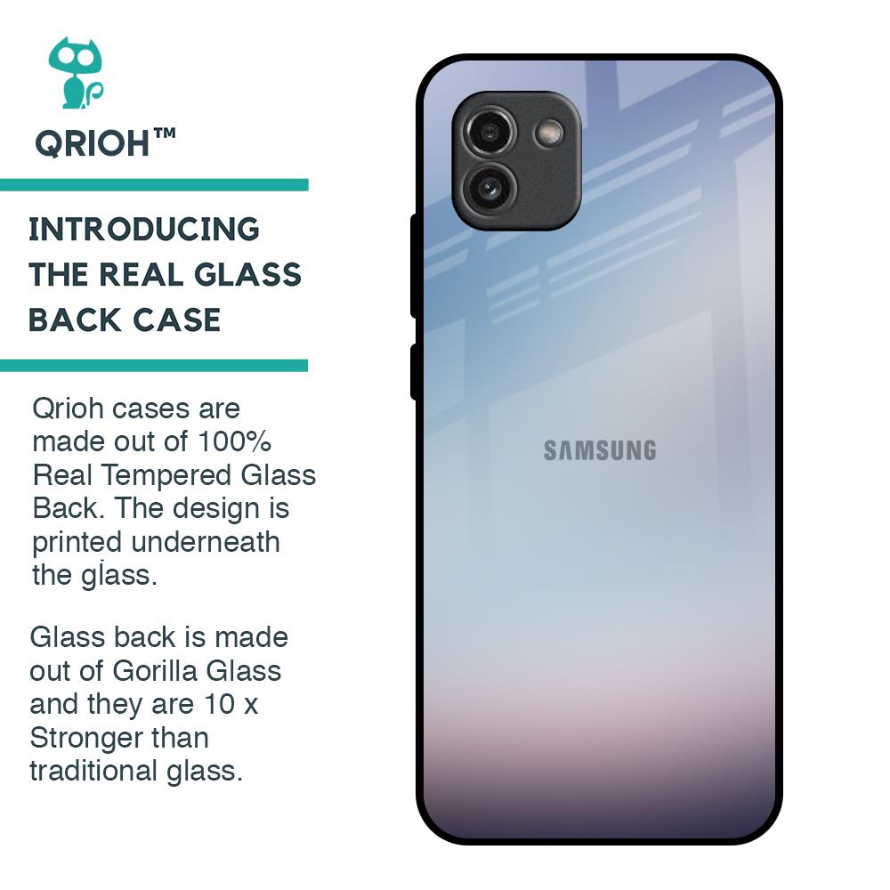 Light Sky Texture Glass Case for Samsung Galaxy A03