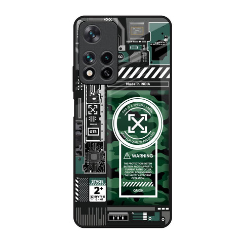 Green Camo Circuit Redmi Note 11 Pro 5G Glass Back Cover Online