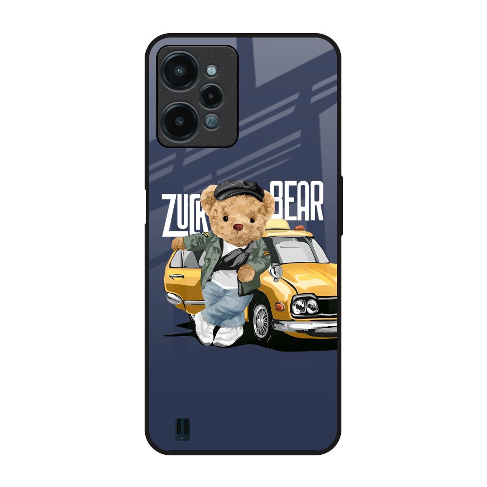 Adventurous Bear Realme C31 Glass Back Cover Online