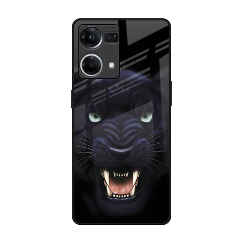 Angry Black Leopard OPPO F21 Pro Glass Back Cover Online