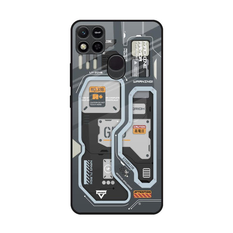 Retro Futuristic Redmi 10A Glass Back Cover Online