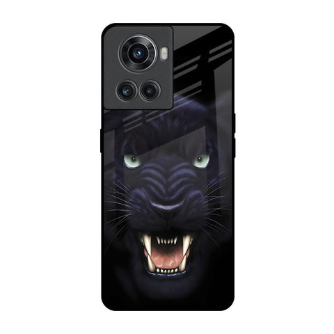 Angry Black Leopard OnePlus 10R 5G Glass Back Cover Online