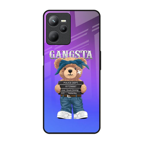 Gangsta Bear Realme C35 Glass Back Cover Online