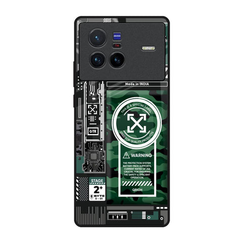 Green Camo Circuit Vivo X80 5G Glass Back Cover Online