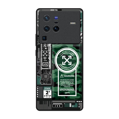Green Camo Circuit Vivo X80 Pro 5G Glass Back Cover Online