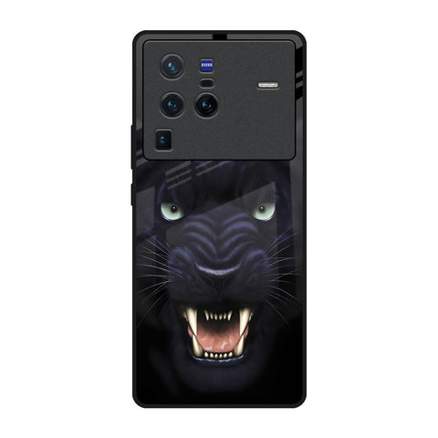 Angry Black Leopard Vivo X80 Pro 5G Glass Back Cover Online