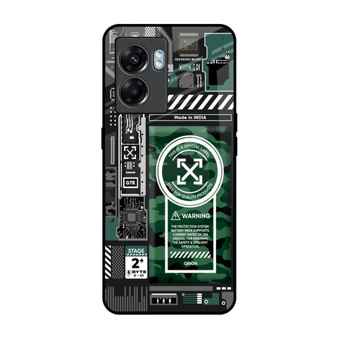 Green Camo Circuit Oppo K10 5G Glass Back Cover Online