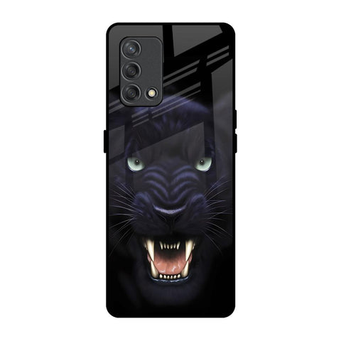 Angry Black Leopard Oppo F19s Glass Back Cover Online