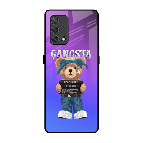 Gangsta Bear Oppo F19s Glass Back Cover Online