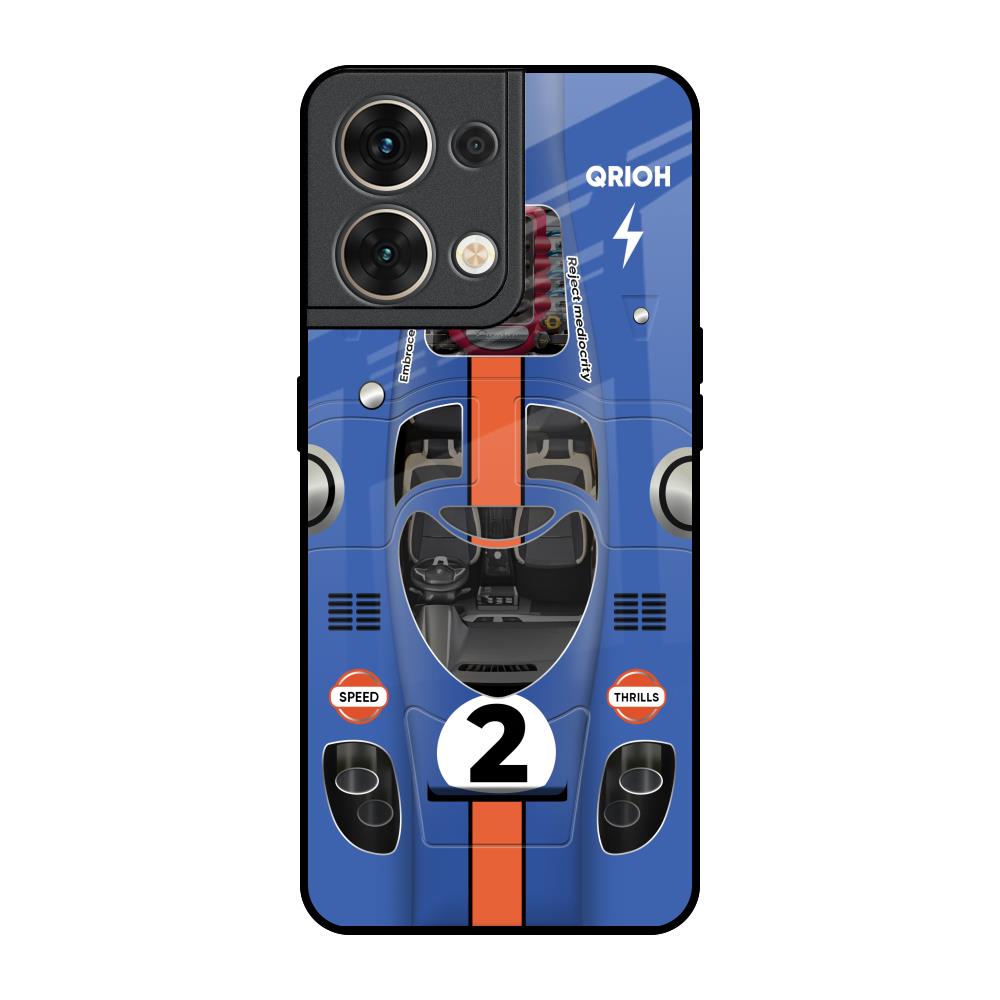 Car Adiction Oppo Reno8 5G Glass Back Cover Online