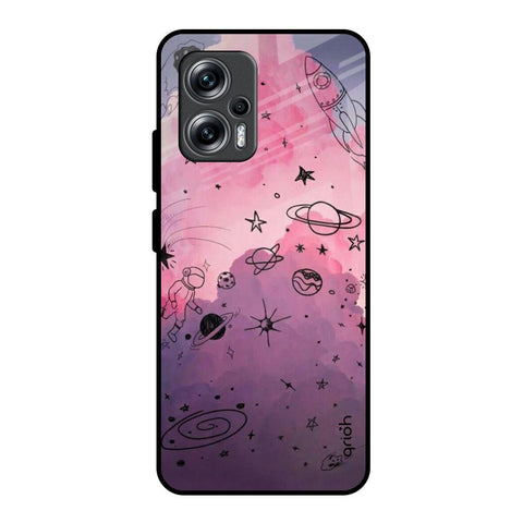 Space Doodles Redmi K50i 5G Glass Back Cover Online