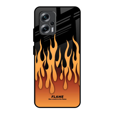 Fire Flame Redmi K50i 5G Glass Back Cover Online