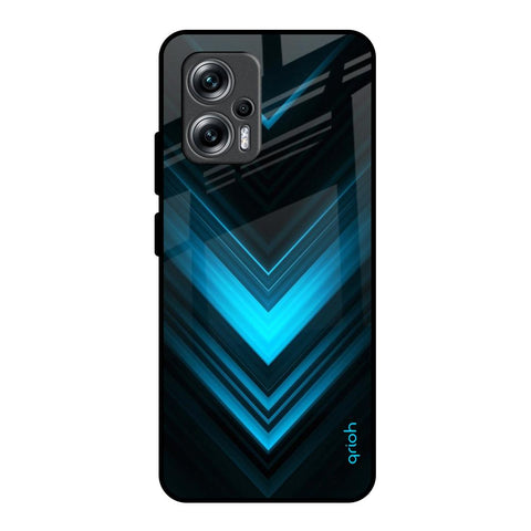Vertical Blue Arrow Redmi K50i 5G Glass Back Cover Online