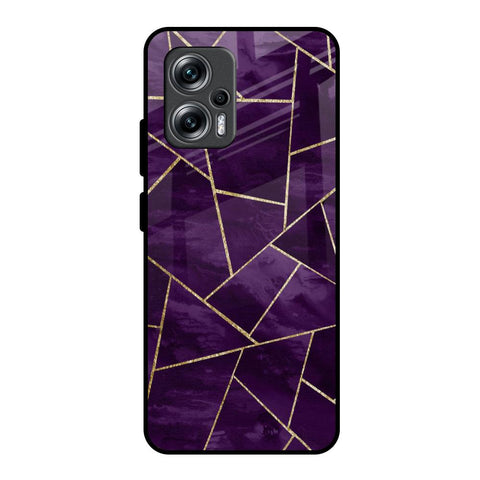 Geometric Purple Redmi K50i 5G Glass Back Cover Online