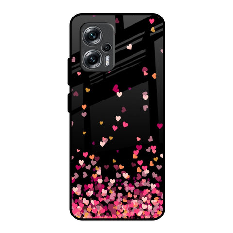 Heart Rain Fall Redmi K50i 5G Glass Back Cover Online