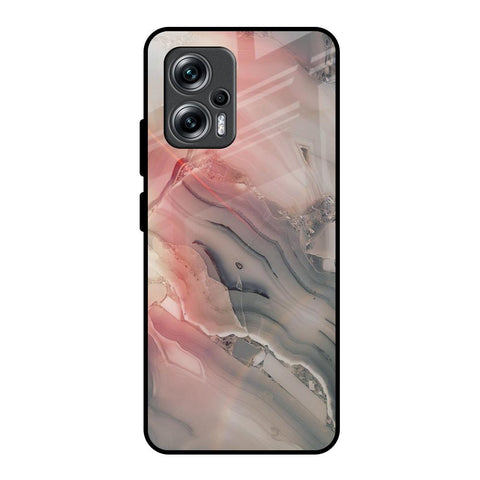 Pink And Grey Marble Redmi K50i 5G Glass Back Cover Online