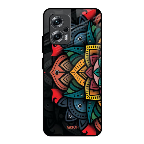 Retro Gorgeous Flower Redmi K50i 5G Glass Back Cover Online