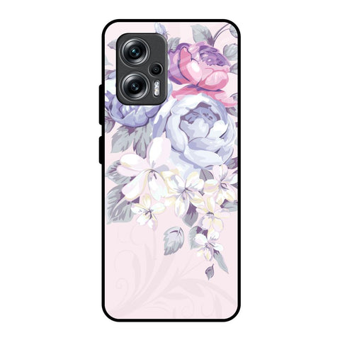 Elegant Floral Redmi K50i 5G Glass Back Cover Online