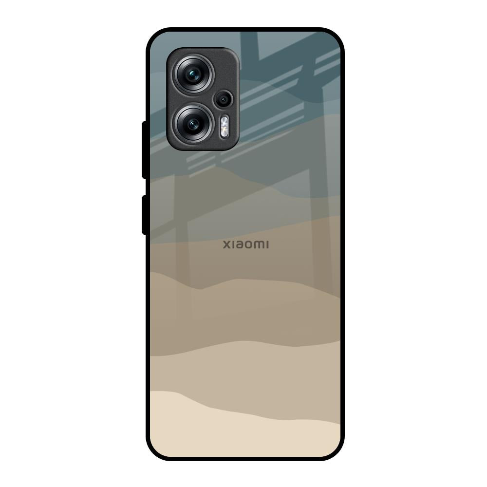 Abstract Mountain Pattern Redmi K50i 5G Glass Back Cover Online