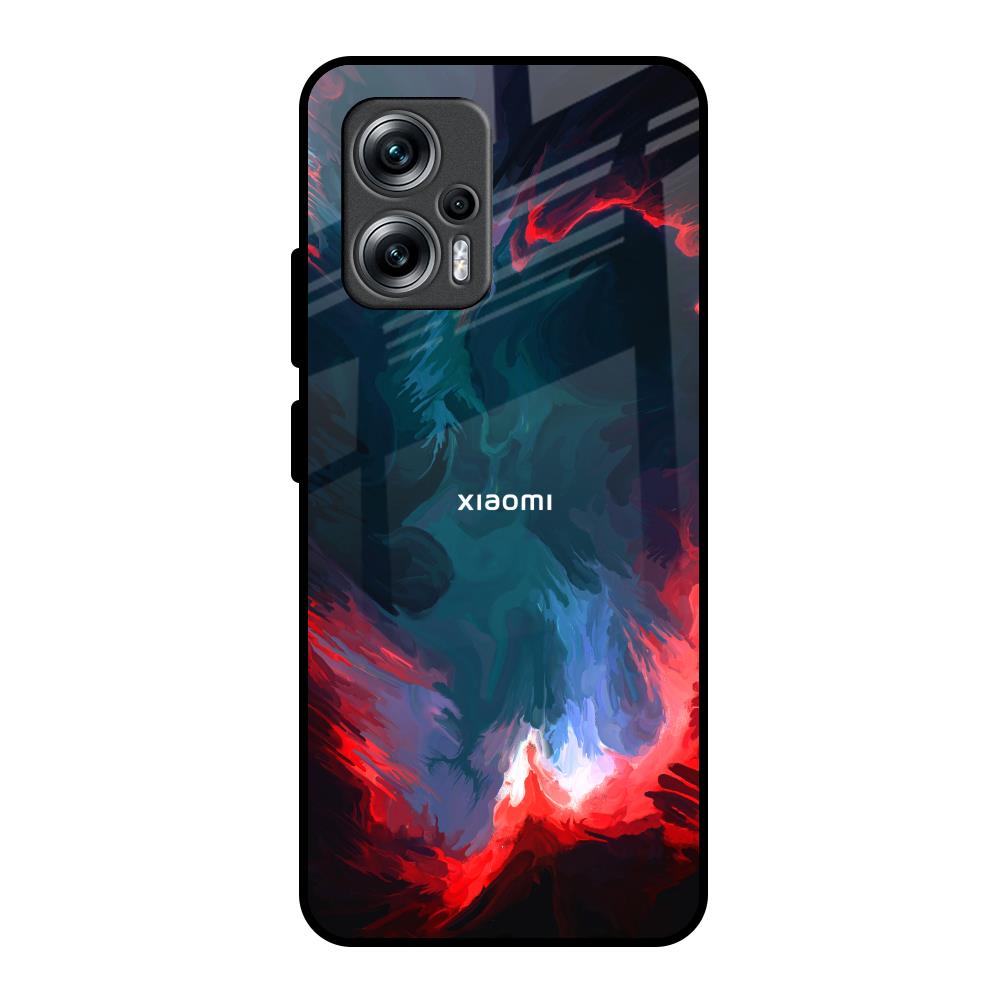 Brush Art Redmi K50i 5G Glass Back Cover Online