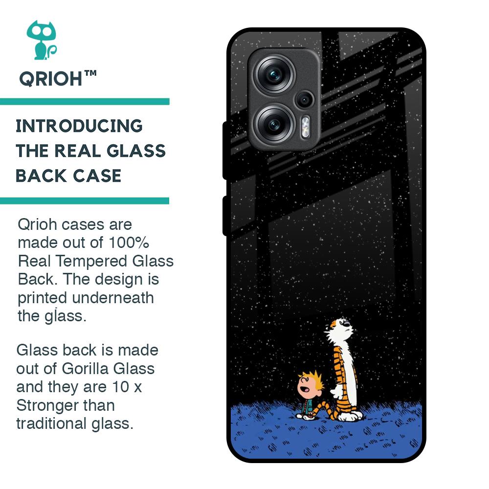 Night Sky Star Glass Case for Redmi K50i 5G