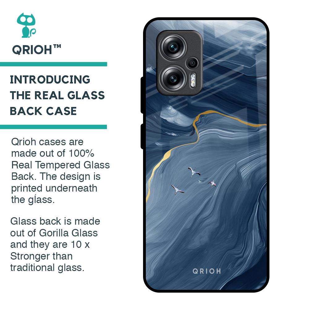 Deep Ocean Marble Glass Case for Redmi K50i 5G