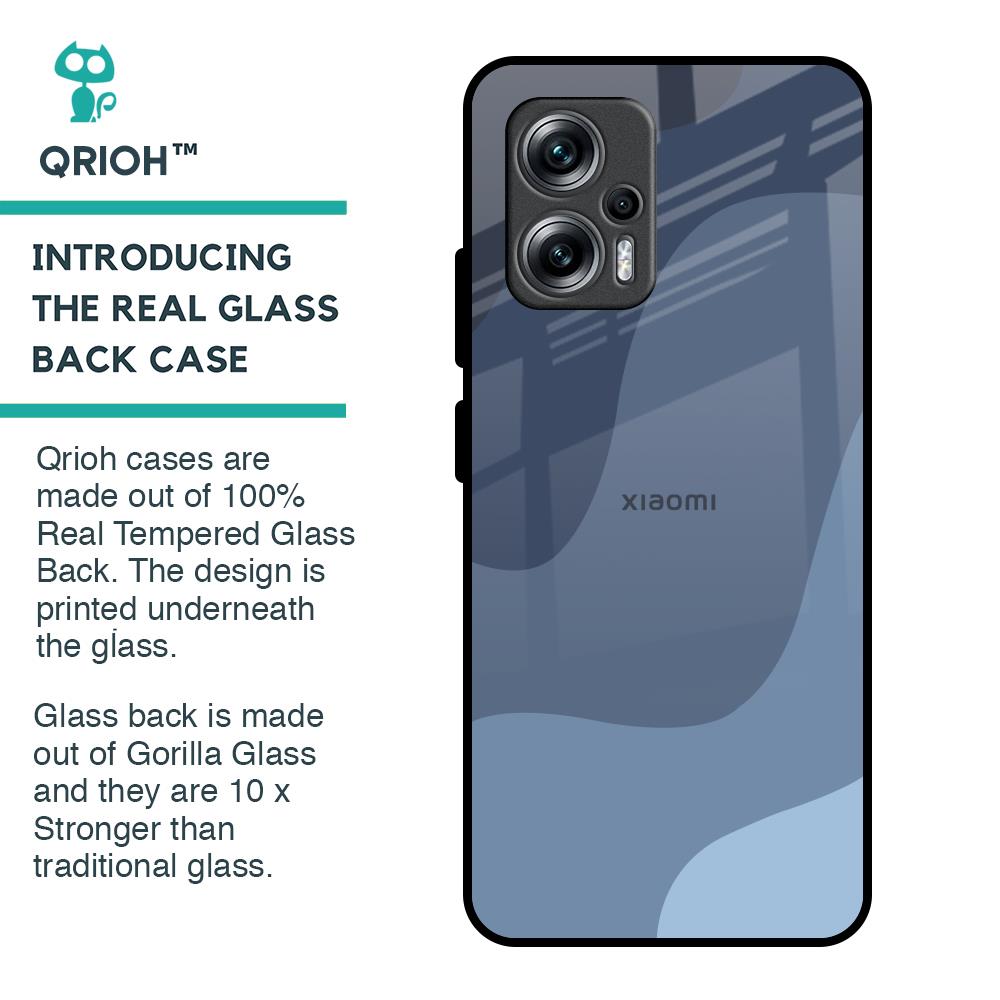 Navy Blue Ombre Glass Case for Redmi K50i 5G