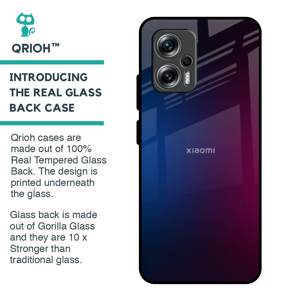 Mix Gradient Shade Glass Case For Redmi K50i 5G
