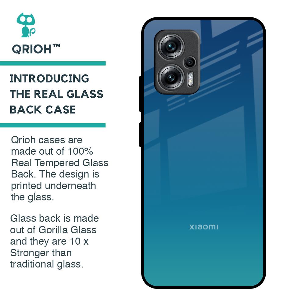 Celestial Blue Glass Case For Redmi K50i 5G