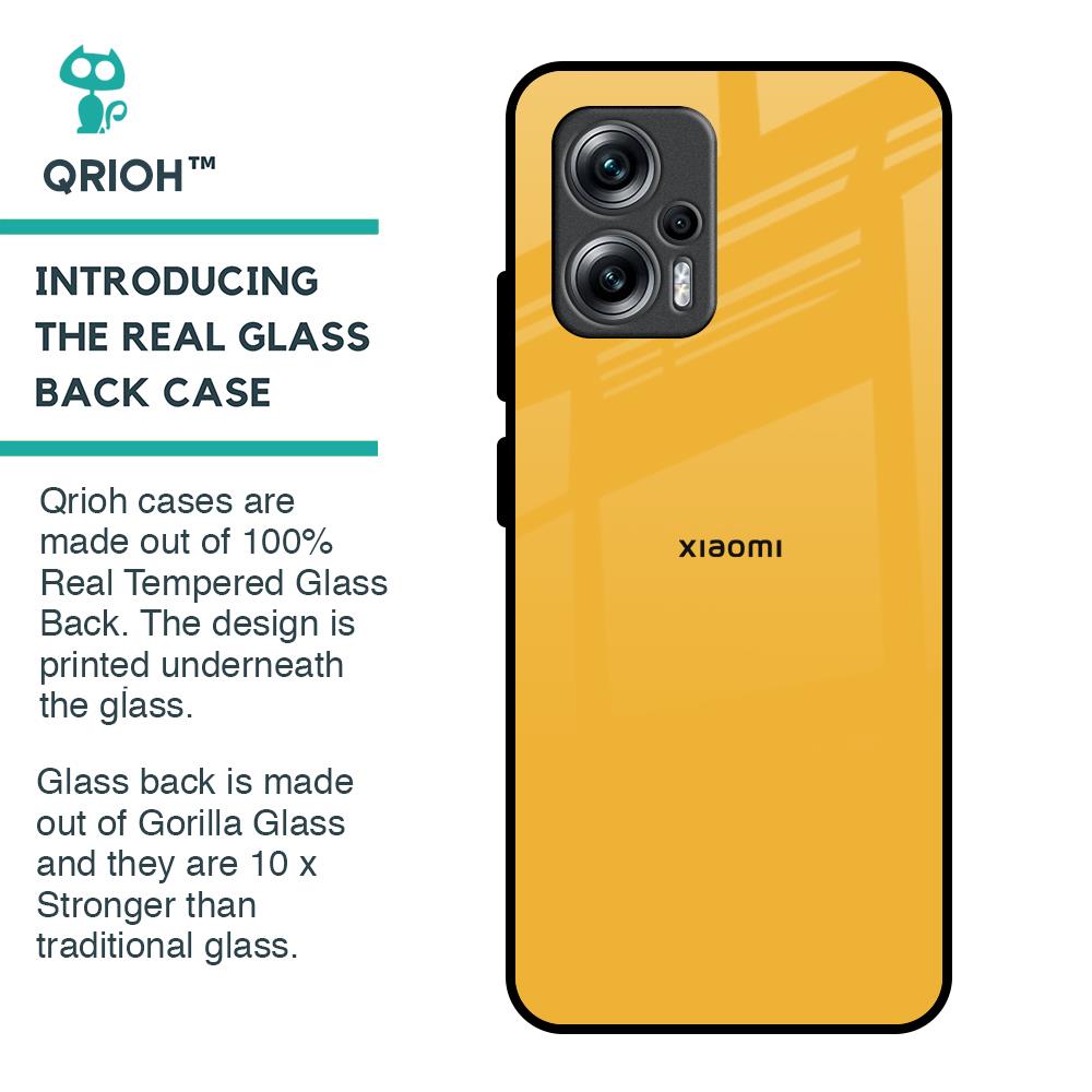 Fluorescent Yellow Glass case for Redmi K50i 5G