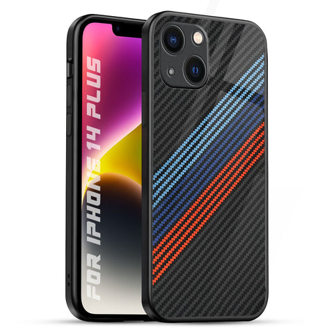Carbon Inspired iPhone 14 Plus Glass Back Cover Online