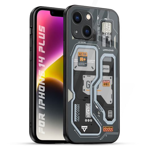 Retro Futuristic iPhone 14 Plus Glass Back Cover Online