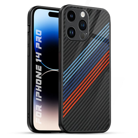 Carbon Inspired iPhone 14 Pro Glass Back Cover Online
