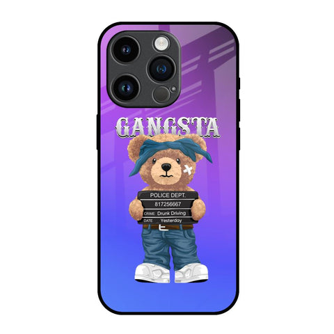 Gangsta Bear iPhone 14 Pro Glass Back Cover Online
