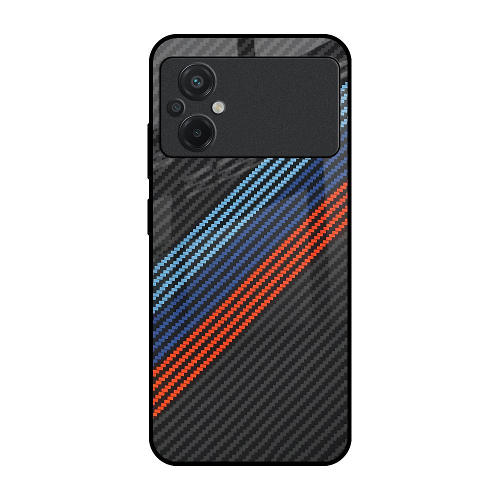Carbon Inspired Poco M5 Glass Back Cover Online