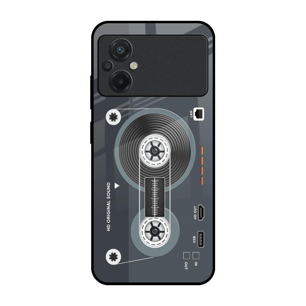 Retro Recorder Poco M5 Glass Back Cover Online