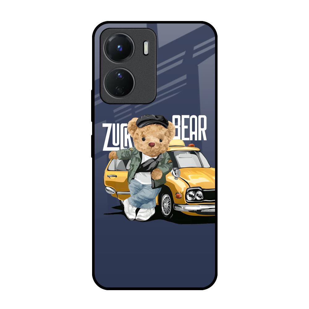 Adventurous Bear Vivo Y16 Glass Back Cover Online