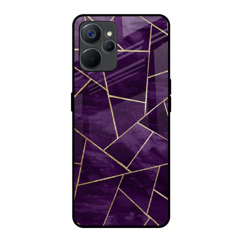 Geometric Purple Realme 9i 5G Glass Back Cover Online