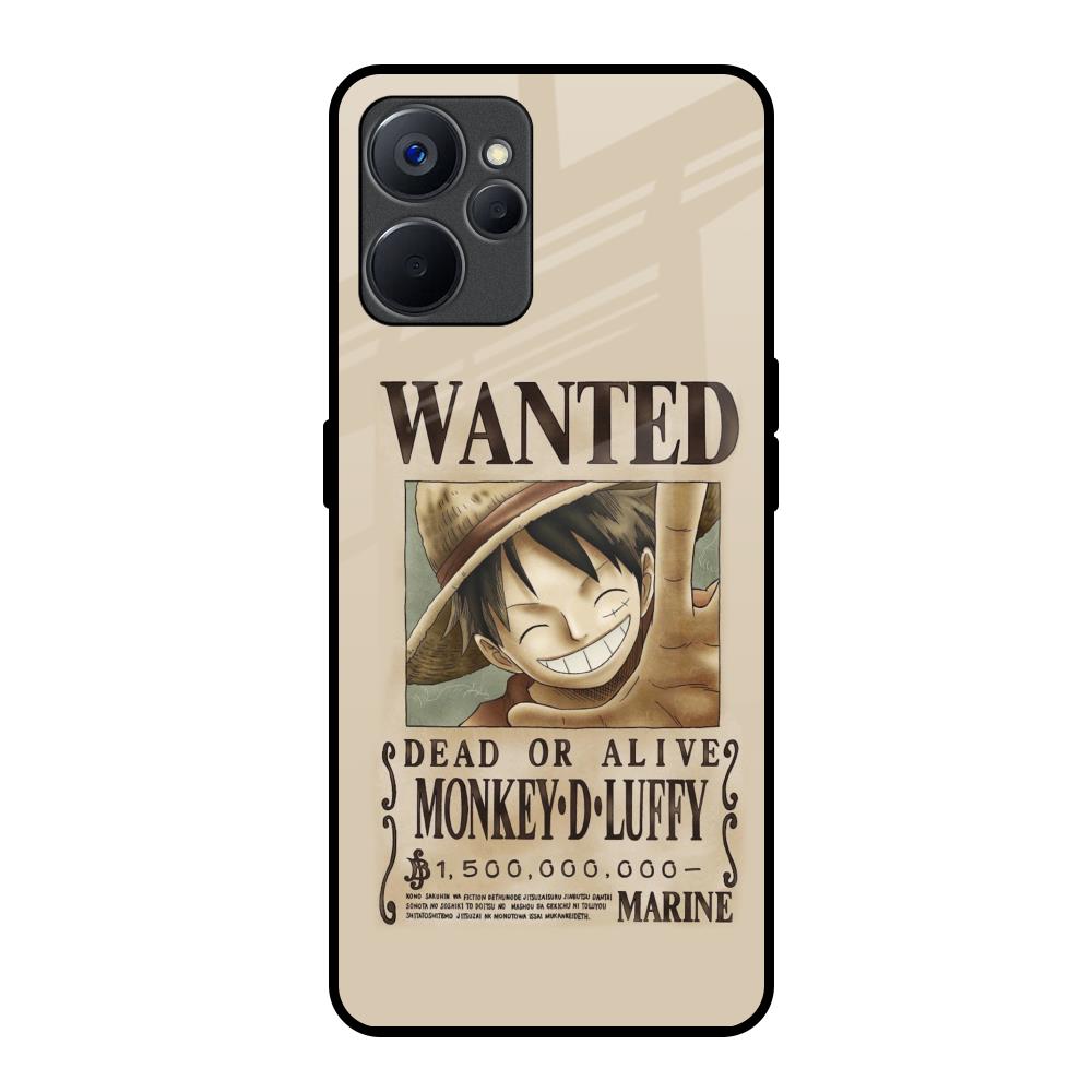 Luffy Wanted Realme 9i 5G Glass Back Cover Online