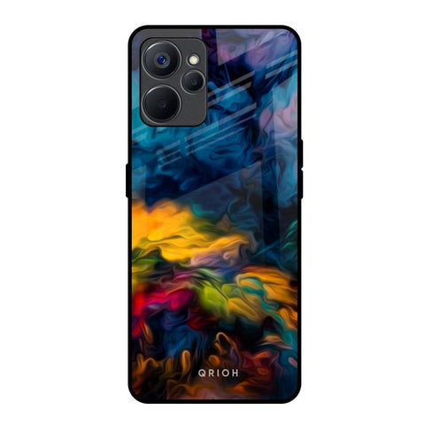 Multicolor Oil Painting Realme 9i 5G Glass Back Cover Online