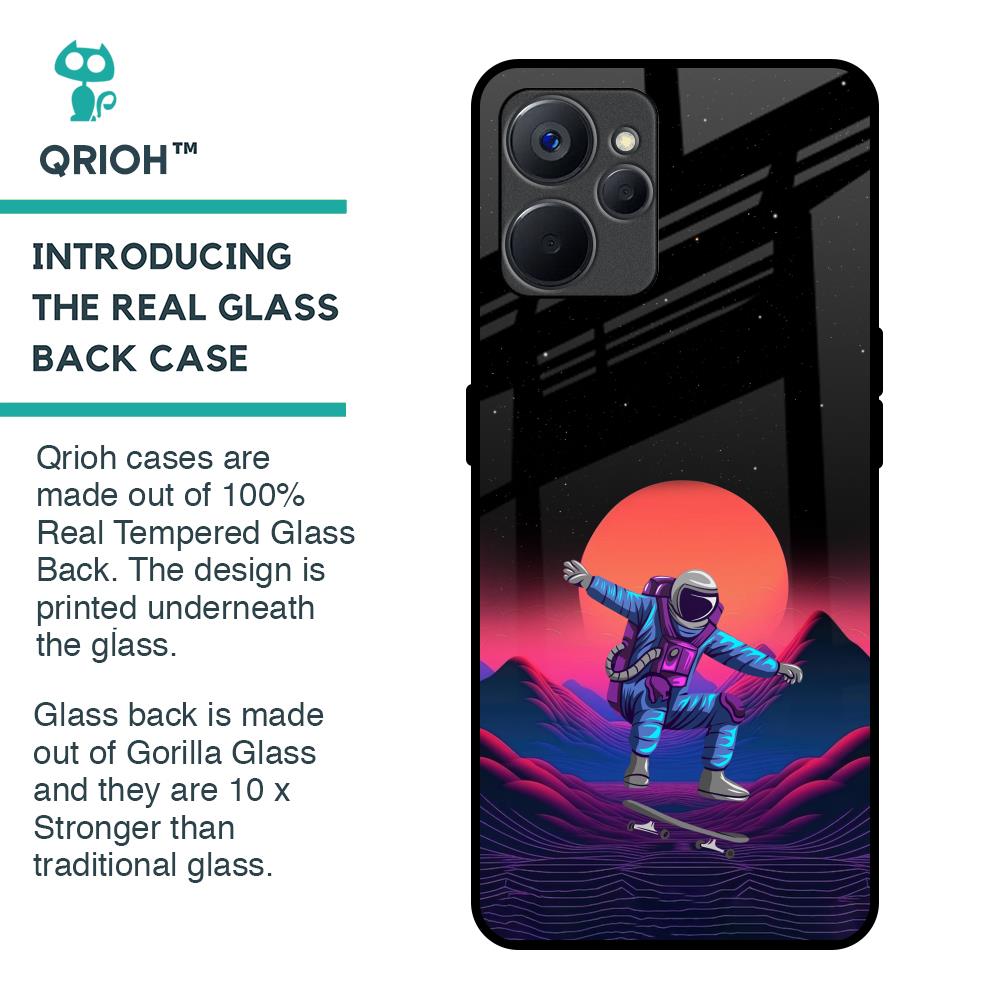 Retro Astronaut Glass Case for Realme 9i 5G